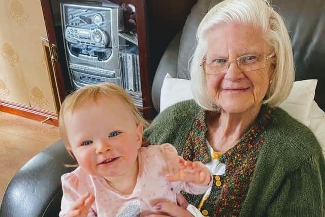 Phyllis with her granddaughter Lillie
