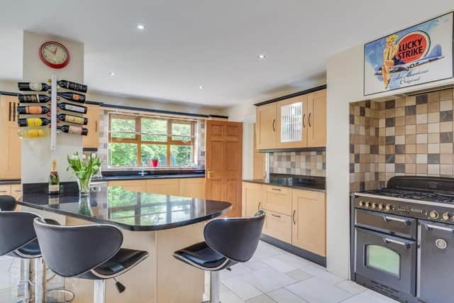 The spacious contemporary kitchen