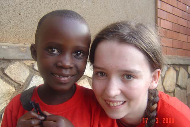 Charlene Barr in Uganda in 2008