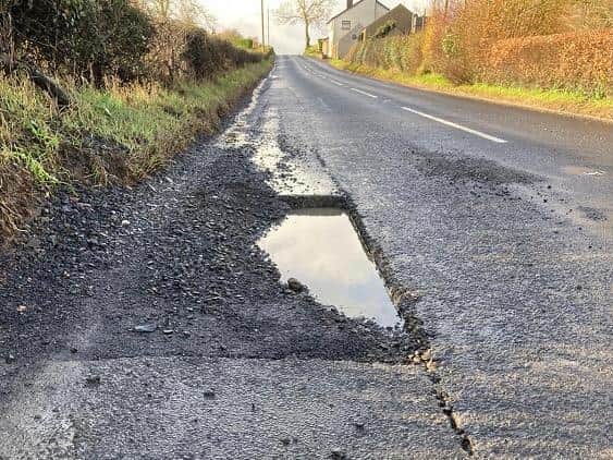 Potholes making life difficult for motorists in the Loughshore area.