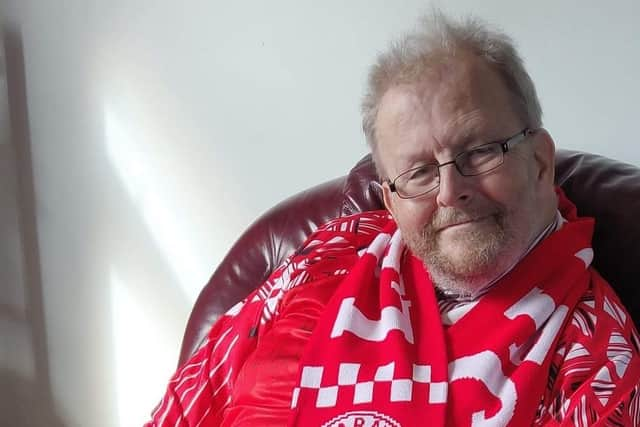 Larne FC fan John Hegarty