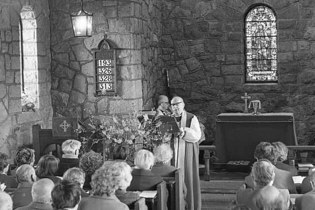 The Most Reverend John Armstrong, Archbishop of Armagh and All-Ireland Primate preaches at Saul, Co Down on St Patrick's Day in March 1982. Pictures: Trevor Dickson/News Letter archives