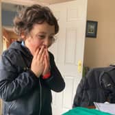 Tafu receives his signed Ireland shirt