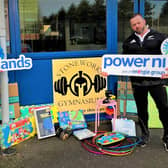 Stoneworks Sports and Wellbeing Centre receives a £300 community grant thanks to Power NI’s staff sponsorship scheme, ‘Helping Hands.’The  Centre will purchase sensory equipment for kids with autism. Pictured left to right: Power NI employee Jason Mulgrew and Jim Cosgrove, Director of Stoneworks Sports and Wellbeing Centre