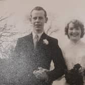 Robert and Maureen Heddles on their wedding day on March 27, 1956.