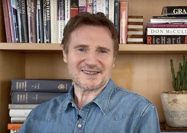 Hollywood star Liam Neeson congratulates Northern Ireland’s first Catholic school to convert to integrated status, Seaview Primary School in Glenarm.