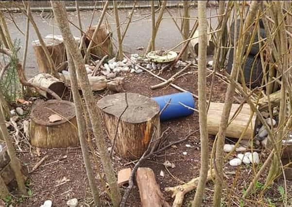 Damage has been caused to the sensory garden at Pond Park Primary School