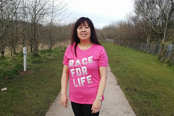 Jennifer Lau-Mason gets in some practice for the big weekend