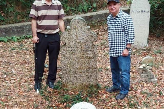 Knights of Rizal members who have helped restore the Bracken grave.
