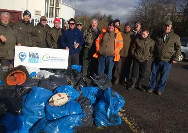 The anglers recovered 50 bags of rubbish from the river's banks.