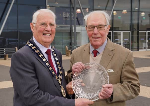 Co. Down man James Coburn received the Presidents Plate from RUAS President, Billy Martin