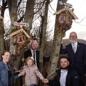 Celebrating at Daisy Lodge is Wendy McCandless; her daughter Maisie May (age 4) and husband, Keith McCandless. The family is pictured with Phil Alexander, CEO, Cancer Fund for Children and Paddy Doody, Director of Sales & Marketing with the Henderson Group