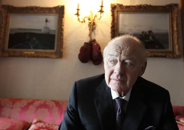 FILE PHOTO

PRESS EYE  - BELFAST - 24th February 2008  -  Picture by Kelvin Boyes / Presseye.com - 
Belfast bookmaker and former boxing promoter Barney Eastwood pictured at his home in Cultra, County Down.

Barney Eastwood, one of Northern Ireland's best known business and sporting figures, has died.