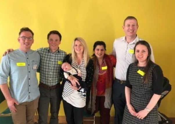 Colm Darby ANNP, Martin Hanna (ST5), Rachel Hearst (GP ST3), Consultant Shilpa Shah, Vincent McLarnon APNP and Aimee Henry (ST1) want to promote positive conversations around vaccine safety.