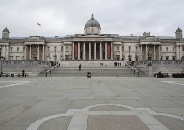 A deserted Trafalgar Square in London on Sunday, as Health Secretary Matt Hancock said ministers are yet to make a decision on whether to ban gatherings of over 500 people. Scotland said it would bring in restrictions from Monday. Photo: Rick Findler/PA Wire