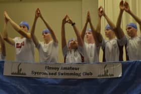 Company section doing a Sycronised swimming skit