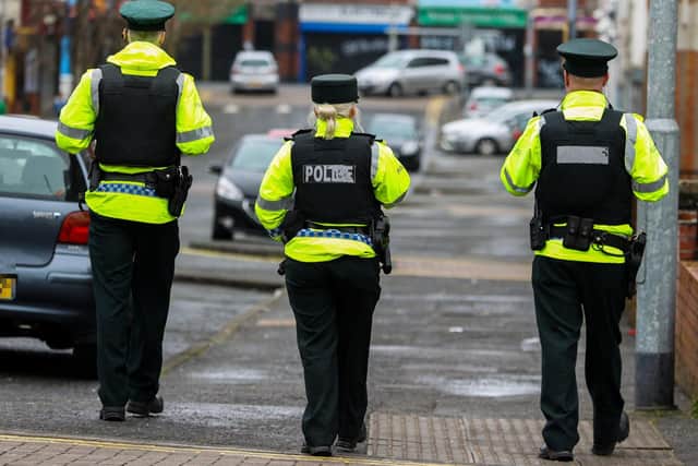 PSNI patrolling the streets of Belfast during the Coronavirus COVID-19 pandemic. (Photo: PA Wire)