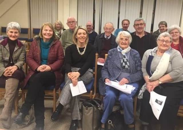 Guest speaker Dianne Todd, with members of Breathe Easy Causeway