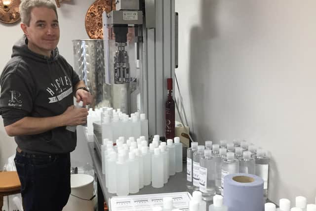 Stuart Hughes of the Still House of Moira switched production from gin to hand sanitiser