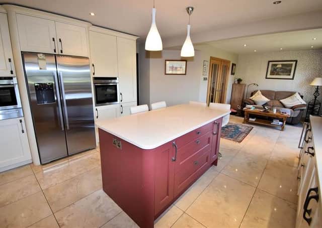 The property has a a 26’ 4 x 11’ 4 kitchen/dining area