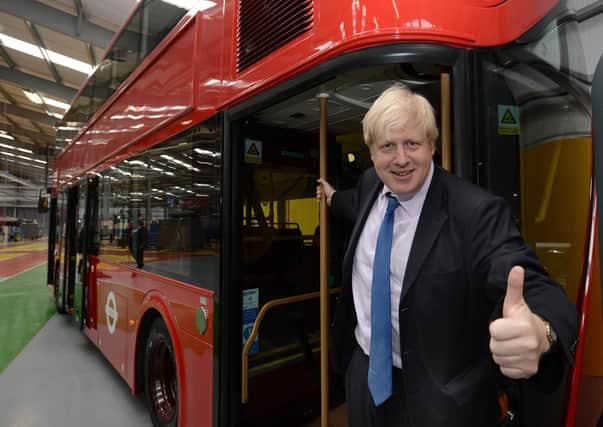 Then London Mayor, Boris Johnston, officially opened the new Wrightbus plant in Ballymena in 2013. Photo: Charles McQuillan/Pacemaker.