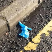 A latex glove discarded at the roadside in Larne.