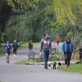 Members of the public exercising in Ormeau Park.

Photo by Kelvin Boyes / Press Eye.