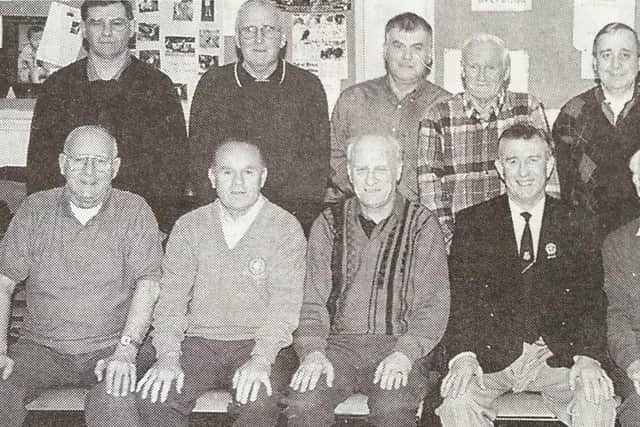 Members of Harryville Bowling Club who competed in  the semi-final of the Nelson Cup.
2000