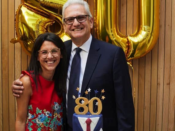 The Savile Row Companys CEO Jeffery Doltis is pictured with his daughter Lee-Anne Harris, the third generation of the family to work in the company, as it celebrated 80 years in business in 2018.