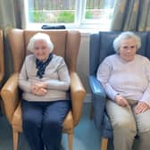 May May (centre) with her friends at Rosemount, Iris McCoo (left) who had also had Covid-19 symptoms, and Phyllis Murphy