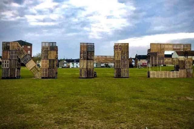 Bonfire builders in Portadown cancel event but create pallets in support of the NHS