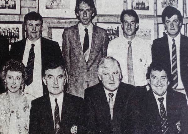 Players and officials of Wavelin Albion FC with their trophies which were presented at the annual dinner in Tollymore House Hotel.
1989
