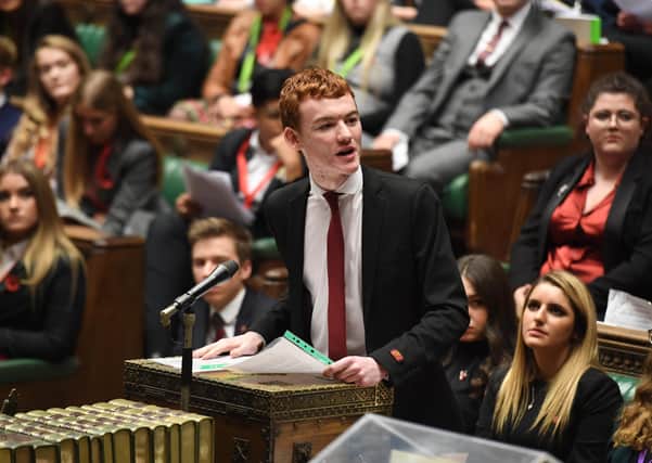 Cormac Savage, Member of the Youth Parliament from South Down was awarded the British Youth Council Paul Boskett Memorial Award  for the second time in a row. (Pic: ©UK Parliament_Jessica Taylor)
