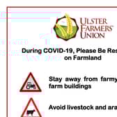 The UFU's public access information poster (image cropped for web publication purposes)
