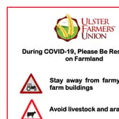 The UFU's public access information poster (image cropped for web publication purposes)