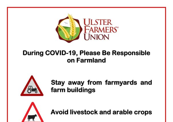 The UFU's public access information poster (image cropped for web publication purposes)