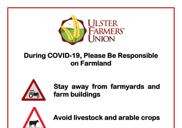 The UFU's public access information poster (image cropped for web publication purposes)