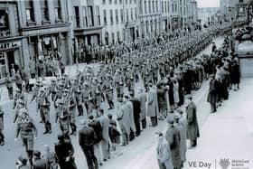 Home Guard parade, Carrickfergus, May13,1944. Photo courtesy of Carrickfergus Museum.