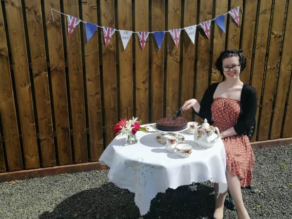 Cadet CSM Carrie Morrow from Glengormley Detachment celebrates the 75th anniversary of VE day in 1940s style.