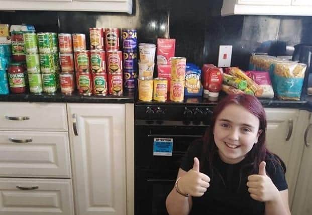Jessica made 11 food packs for vulnerable residents.