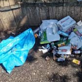 Some of the rubbish gathered up at the Cornfield outdoor classroom from the incident the night before