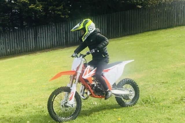Lewis McMurtry on his new KTM 85 cc bike