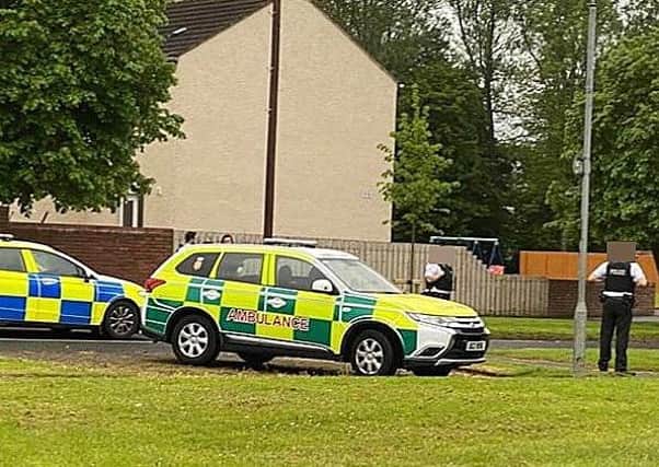 Police at the scene of an attempted murder in Carnany estate in Ballymoney on Monday evening. Pic: McAuley Multimedia