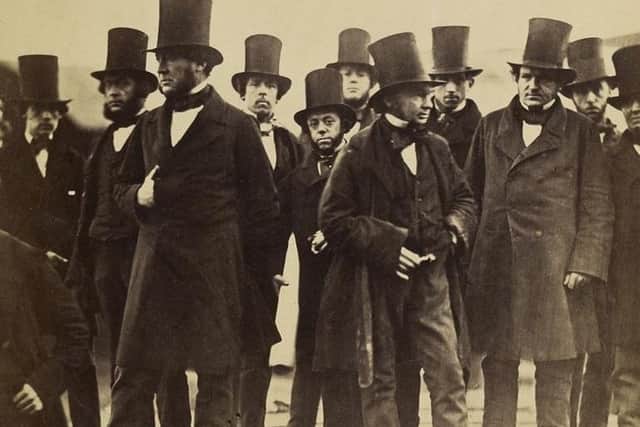 Engineering giant Isambard Kingdom Brunel pictured centre front row