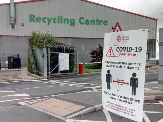 The recycling centre in Magherafelt which reopened last week.