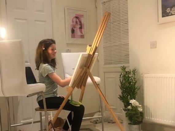Foyle College students Alex Patterson (13) raised over 5,000 for Altnagelvin Hosptials Covid-19 ward with her painting marathon.