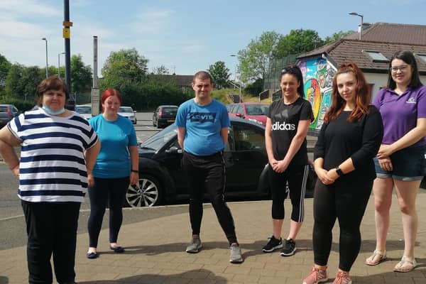 Members of The Link team, from left, Pamela Hunter, Marie Muncey, Fearghal McErlean, Sara Woods, Tiegan Hunter and Claire Holmes.