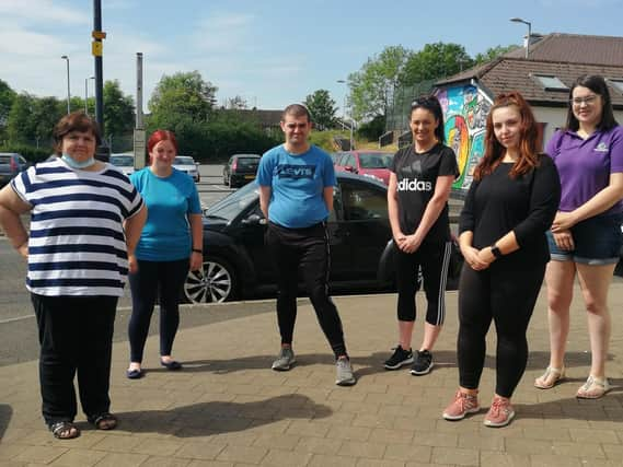 Members of The Link team, from left, Pamela Hunter, Marie Muncey, Fearghal McErlean, Sara Woods, Tiegan Hunter and Claire Holmes.