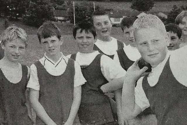 Angus Nixon makes ready during the boys' shot at Larne Grammar Sports Day.
2000