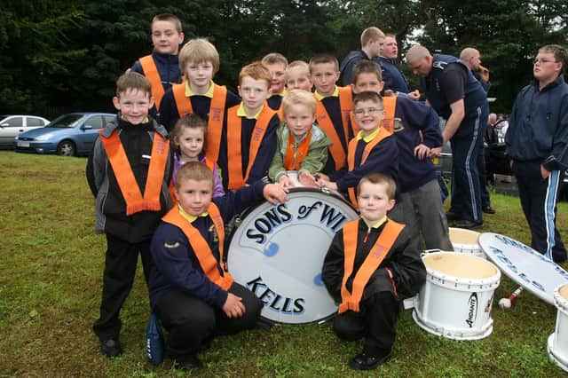 Members of Fernisky Rising Sons Junior LOL 265 at the Twelfth in Ballymena. BT29-227AC